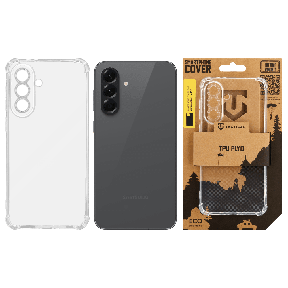 Zadní kryt Tactical TPU Plyo pro Samsung Galaxy A57 Transparent - náhled 3