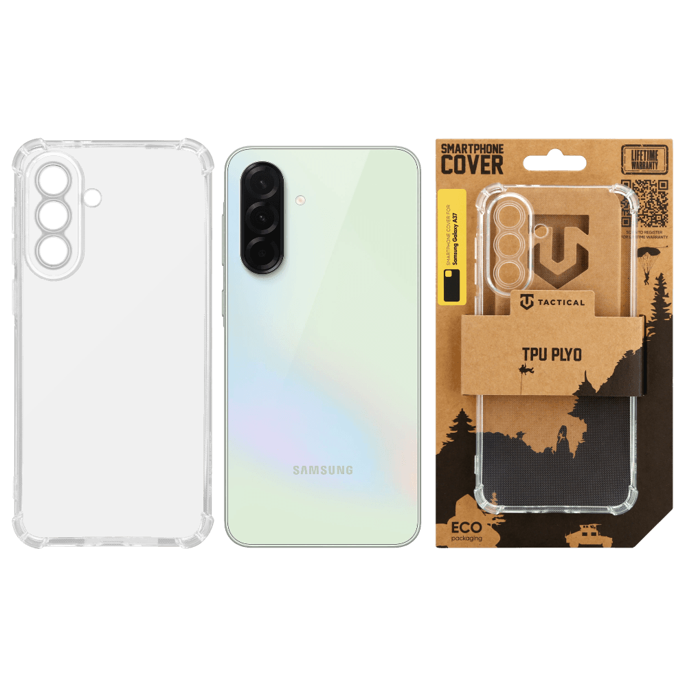 Zadní kryt Tactical TPU Plyo pro Samsung Galaxy A37 Transparent - náhled 3