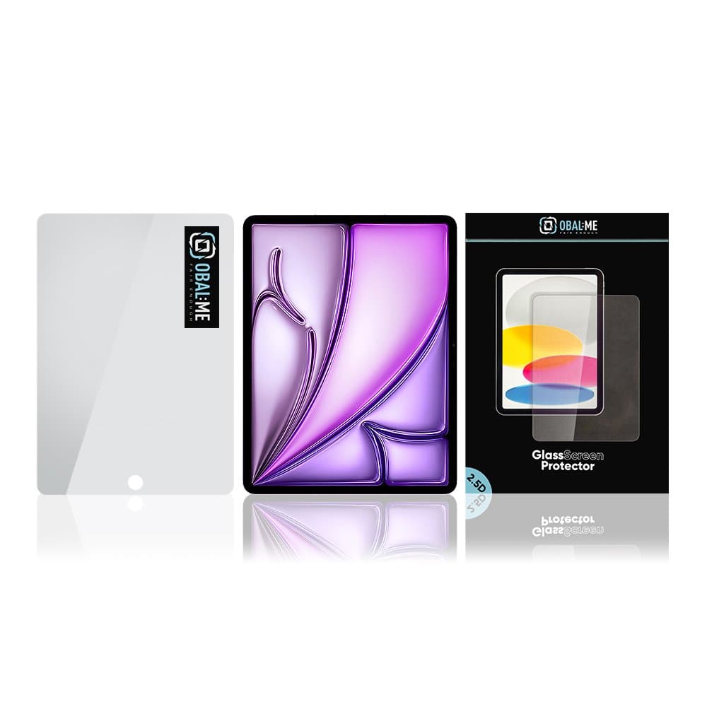 Tvrzené sklo OBAL:ME 2.5D pro iPad Air 2020/2022/2024/2025 Clear - náhled 3