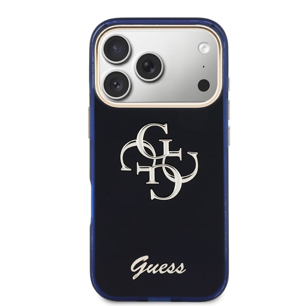 Zadní kryt Guess IML 4G Script Metal Logo pro iPhone 17 Pro Max Blue - náhled 3