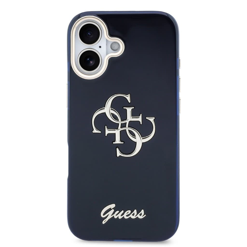 Zadní kryt Guess IML 4G Script Metal Logo pro iPhone 17 Blue - náhled 3