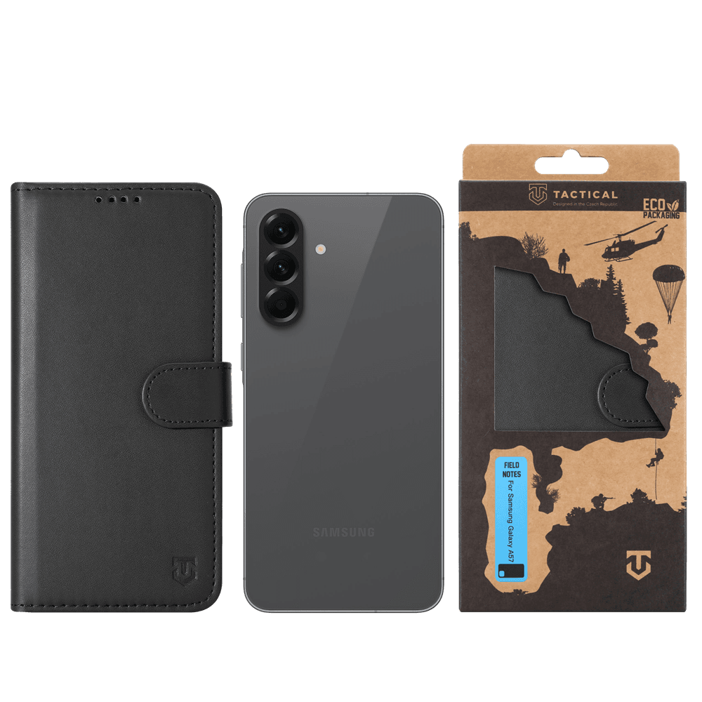 Knížkové pouzdro Tactical Field Notes pro Samsung Galaxy A57 Black - náhled 3
