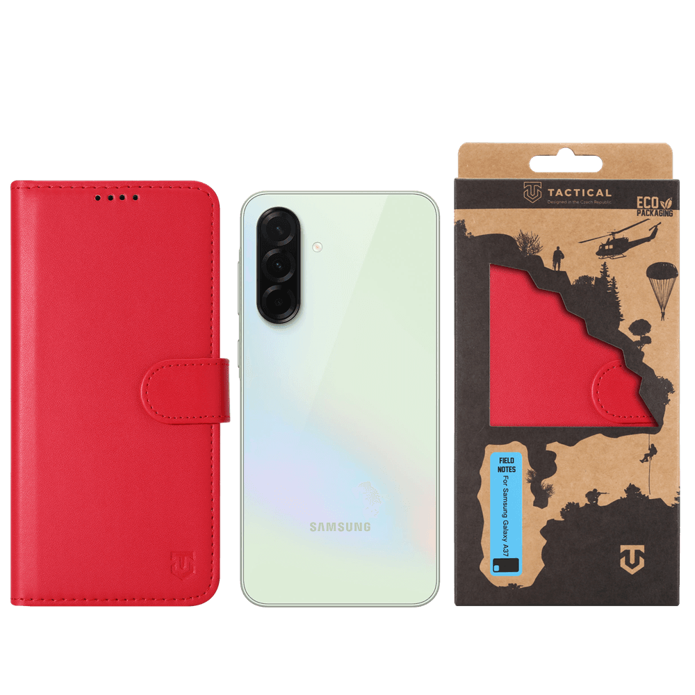 Knížkové pouzdro Tactical Field Notes pro Samsung Galaxy A37 Red - náhled 3