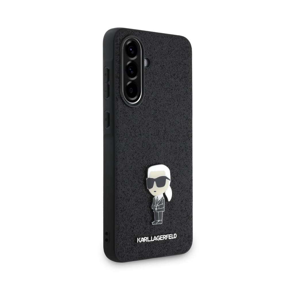 Zadní kryt Karl Lagerfeld Fixed Glitter Metal Ikonik pro Samsung Galaxy A56 Black - náhled 3