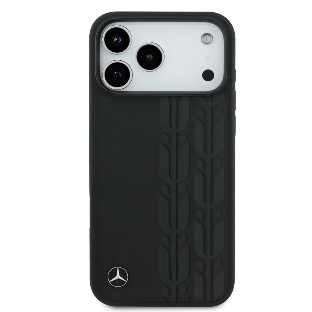 Zadní kryt Mercedes Leather Laurel Leaves MagSafe pro iPhone 17 Pro Max Black - náhled 3
