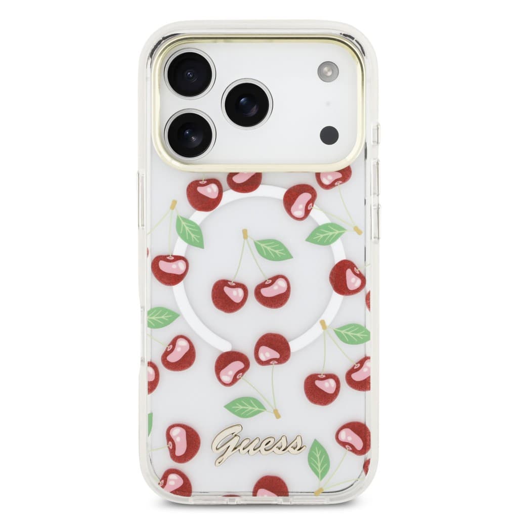 Zadní kryt Guess IML Glitter Cherry MagSafe pro iPhone 17 Pro - náhled 3