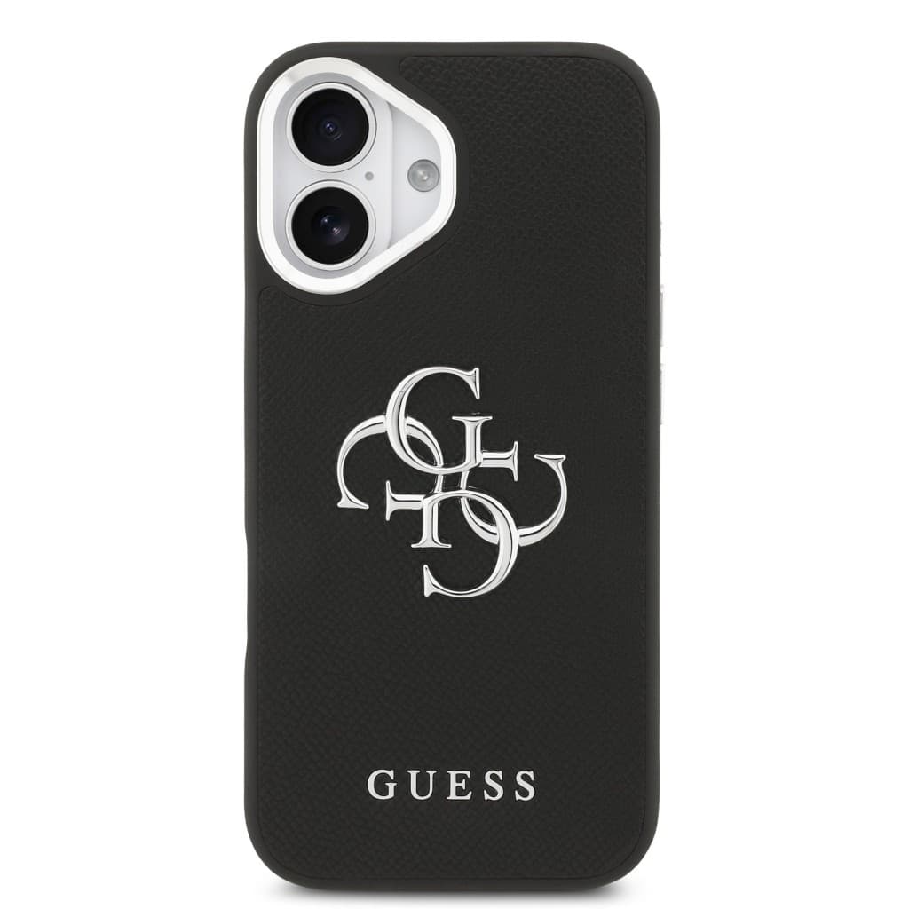Zadní kryt Guess PU Grained 4G Metal Logo pro iPhone 17 Black - náhled 3