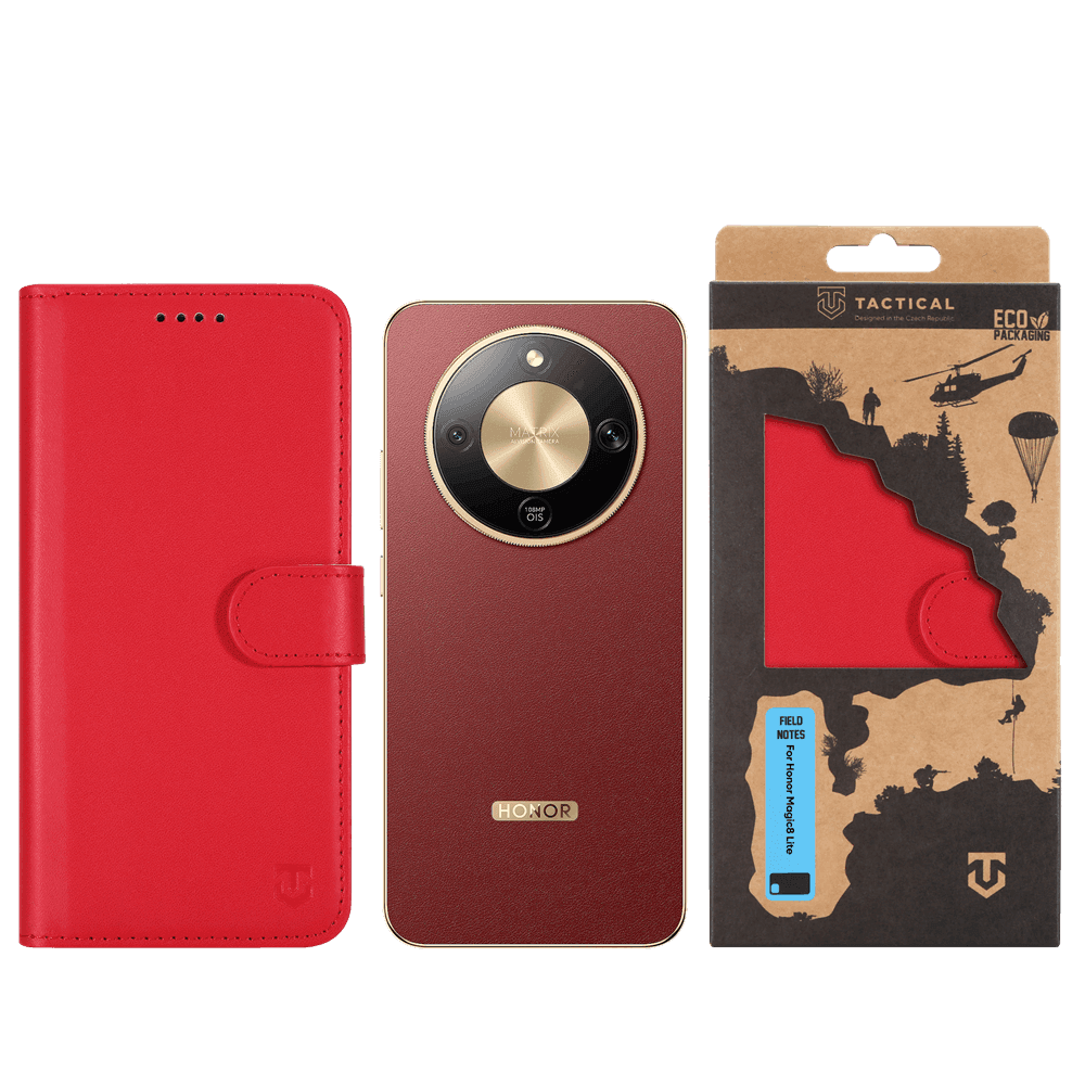 Pouzdro Tactical Field Notes pro Honor Magic8 Lite Red - náhled 3