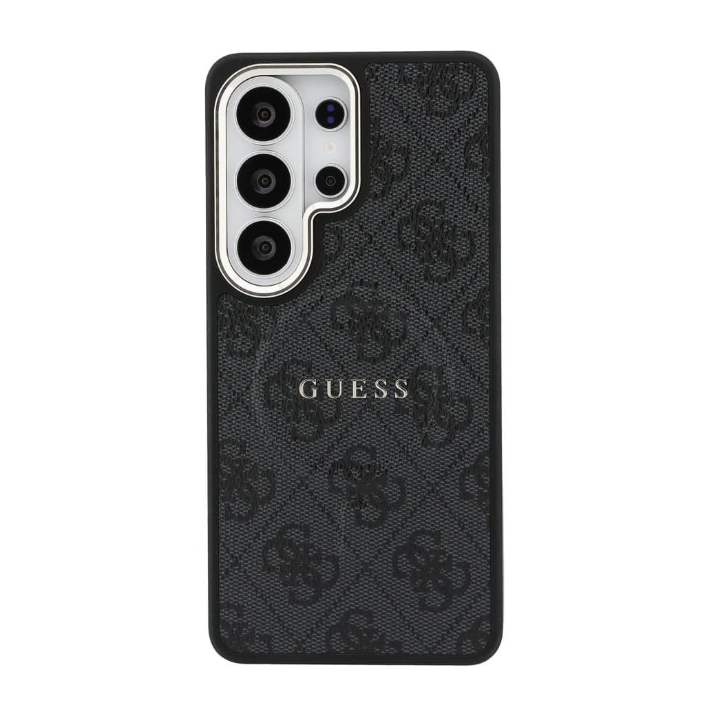 Zadní kryt Guess PU Leather 4G Gold Frame Magnetic pro Samsung Galaxy S26 Ultra černý - náhled 3