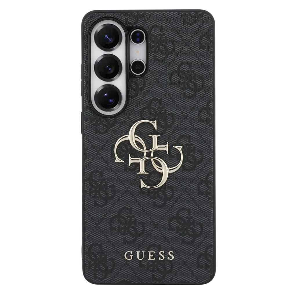 Zadní kryt Guess PU 4G Metal Logo pro Samsung Galaxy S26 Ultra šedý - náhled 3