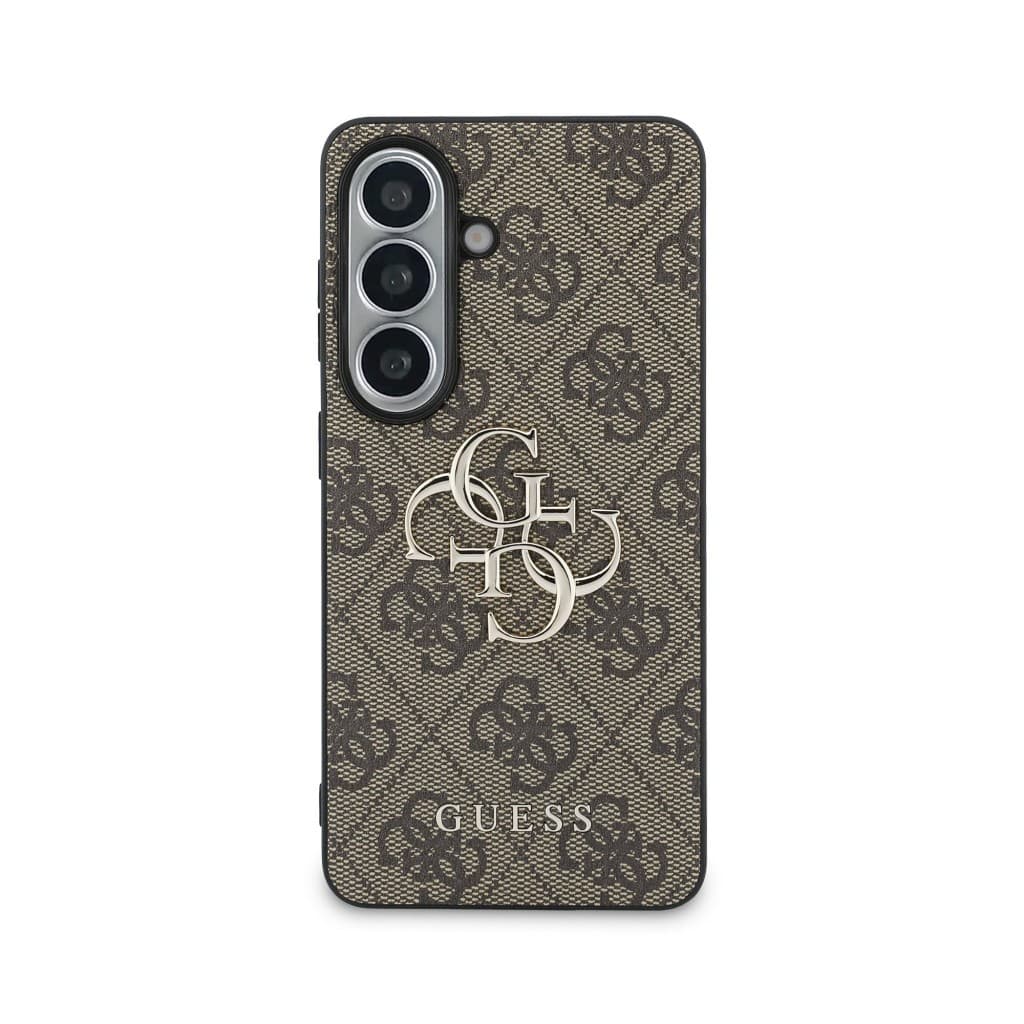 Zadní kryt Guess PU 4G Metal Logo pro Samsung Galaxy S26+ hnědý - náhled 3