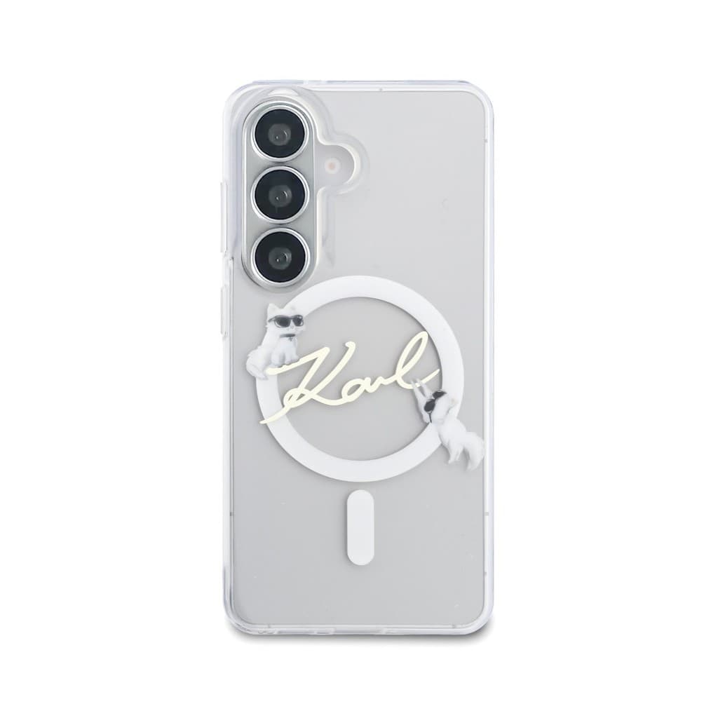 Zadní kryt Karl Lagerfeld IML Choupette Karl Script Logo Magnetic pro Samsung Galaxy S26 průhledný - náhled 3