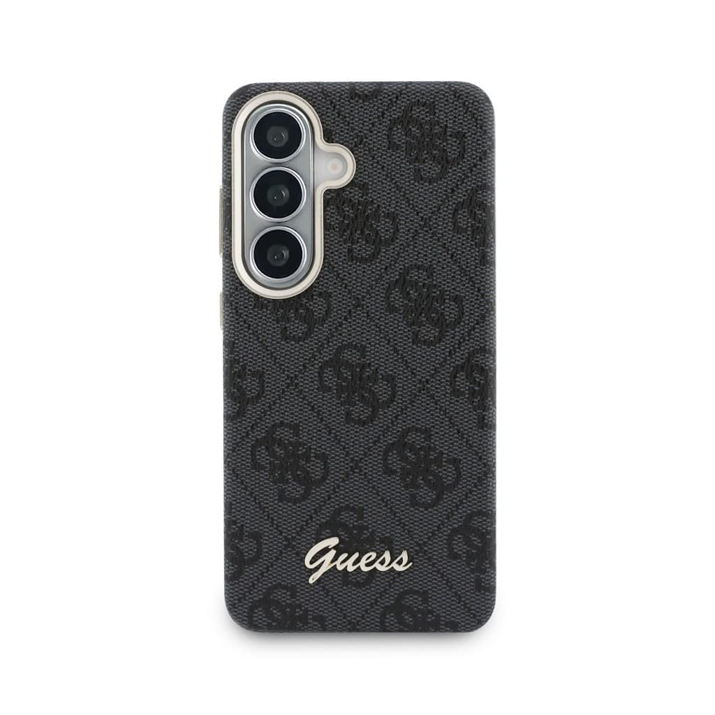 Zadní kryt Guess PU 4G Script Metal Logo Magnetic pro Samsung Galaxy S26 černý - náhled 3