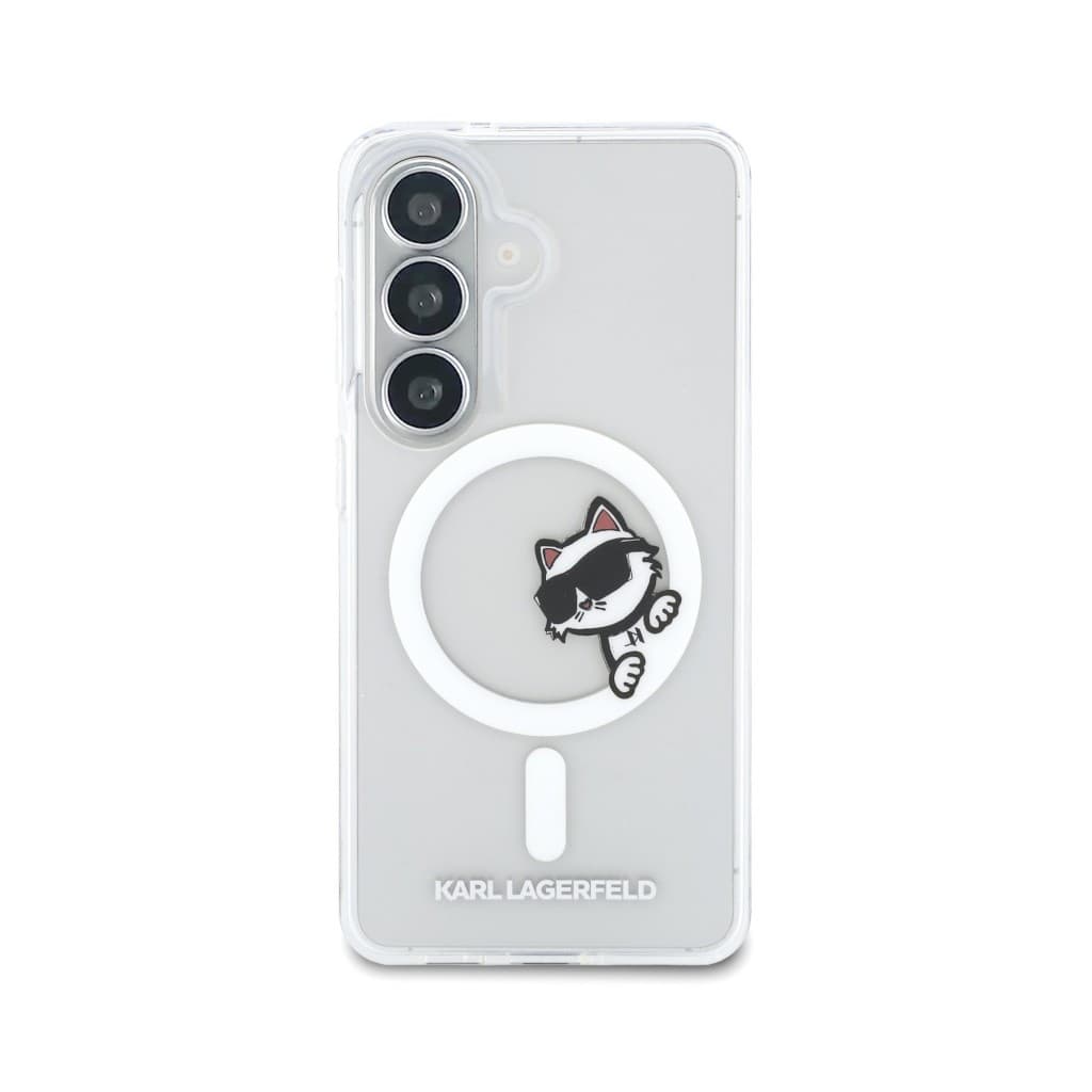 Zadní kryt Karl Lagerfeld IML Choupette Peekaboo Logo Magnetic pro Samsung Galaxy S26 průhledný - náhled 3