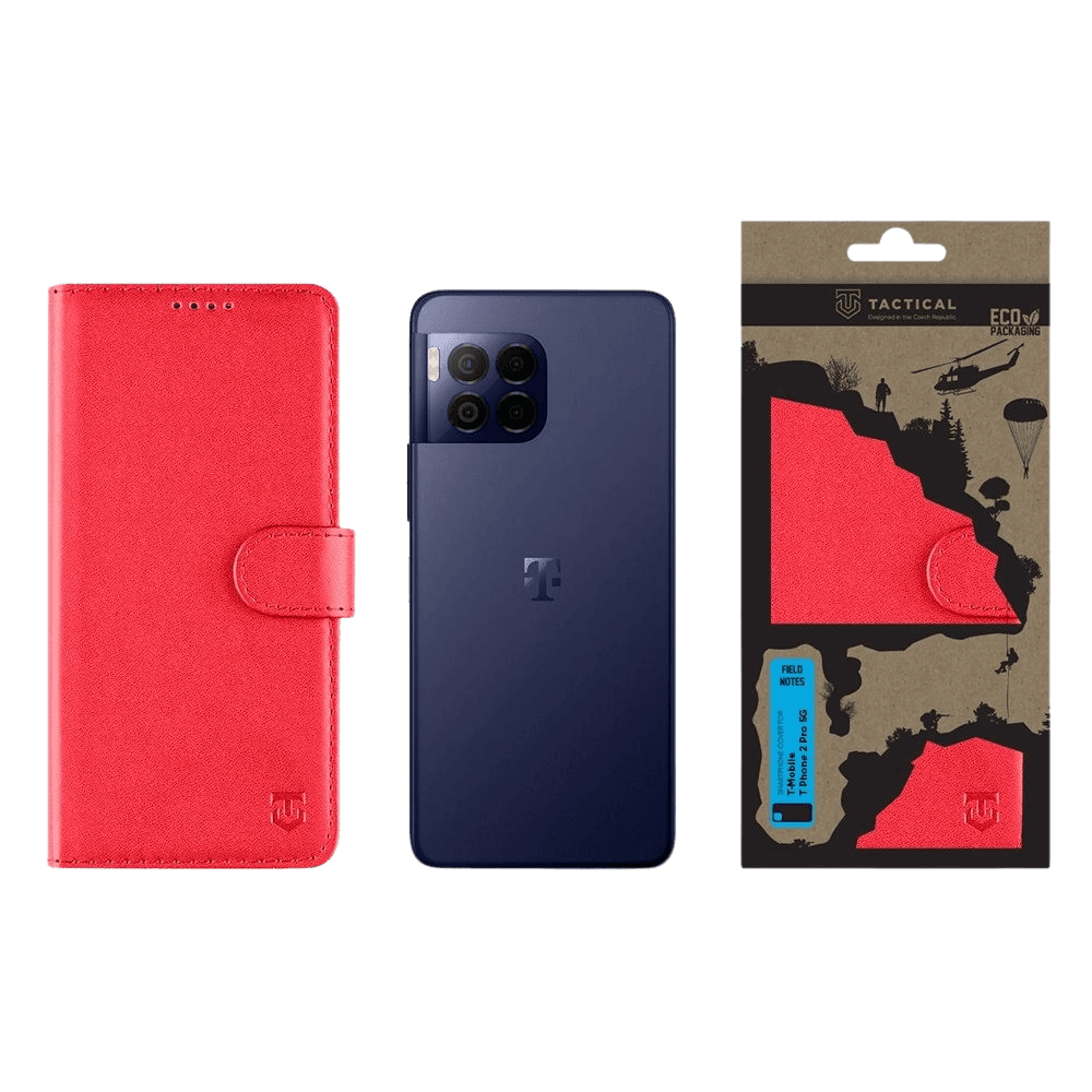 Pouzdro Tactical Field Notes pro T-Mobile T Phone 2 Pro 5G červené - náhled 3