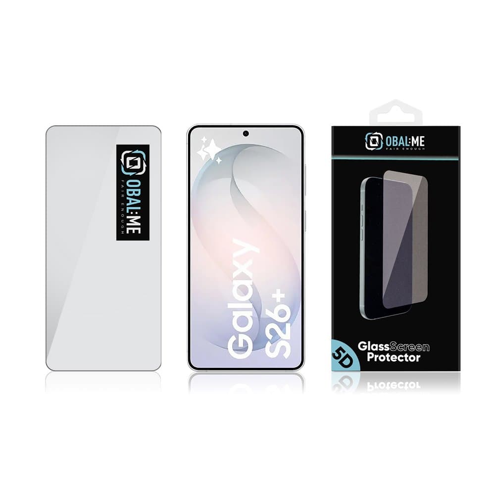 Tvrzené sklo OBAL:ME 5D pro Samsung Galaxy S26+ černé - náhled 3