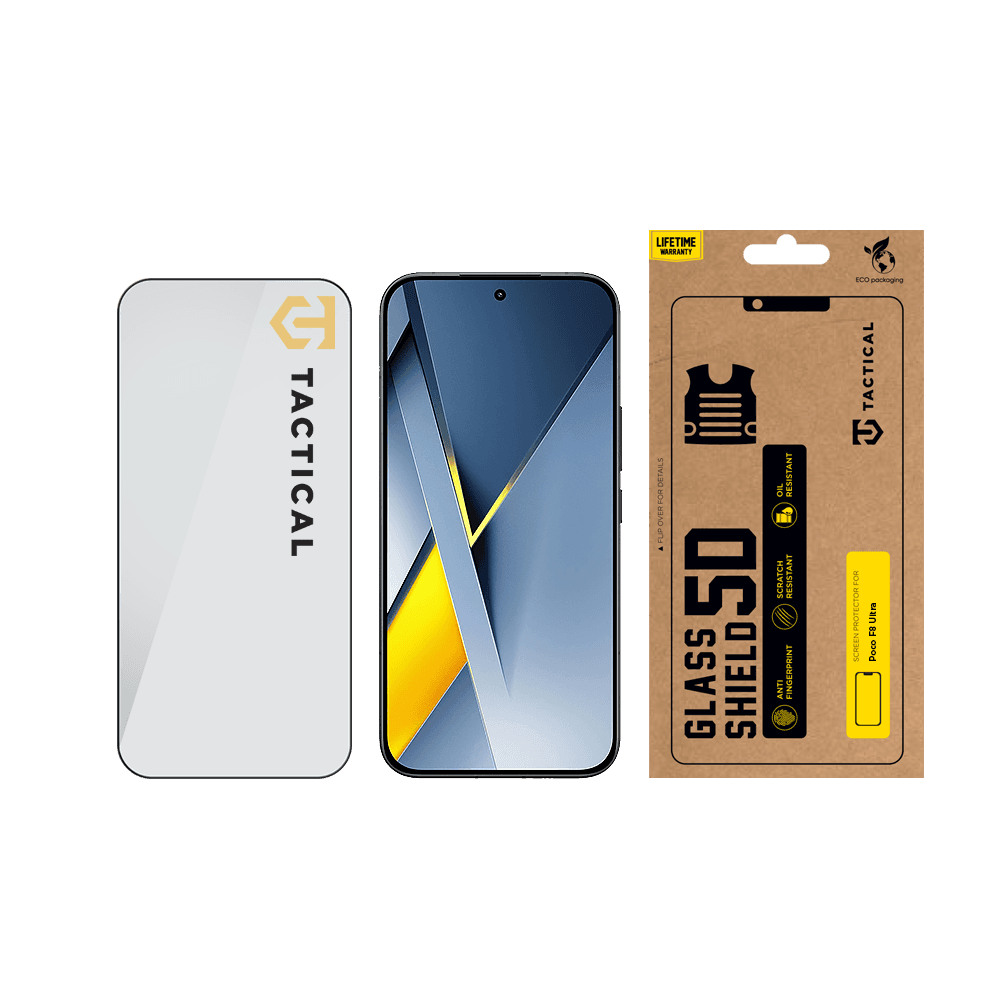 Tvrzené sklo Tactical Glass Shield 5D pro Poco F8 Ultra černé - náhled 3