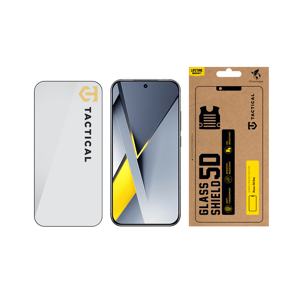 Tvrzené sklo Tactical Glass Shield 5D pro Poco F8 Pro černé - náhled 3
