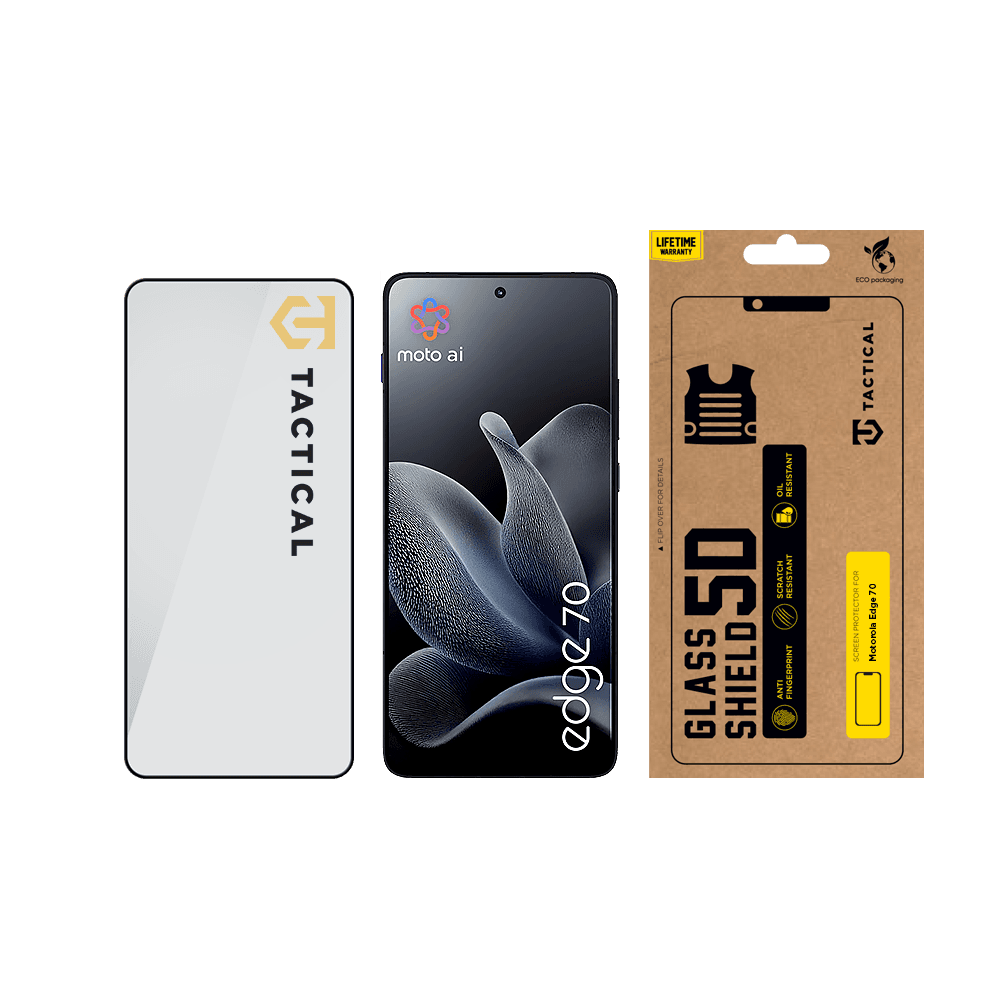 Tvrzené sklo Tactical Glass Shield 5D pro Motorola Edge 70 Black - náhled 3