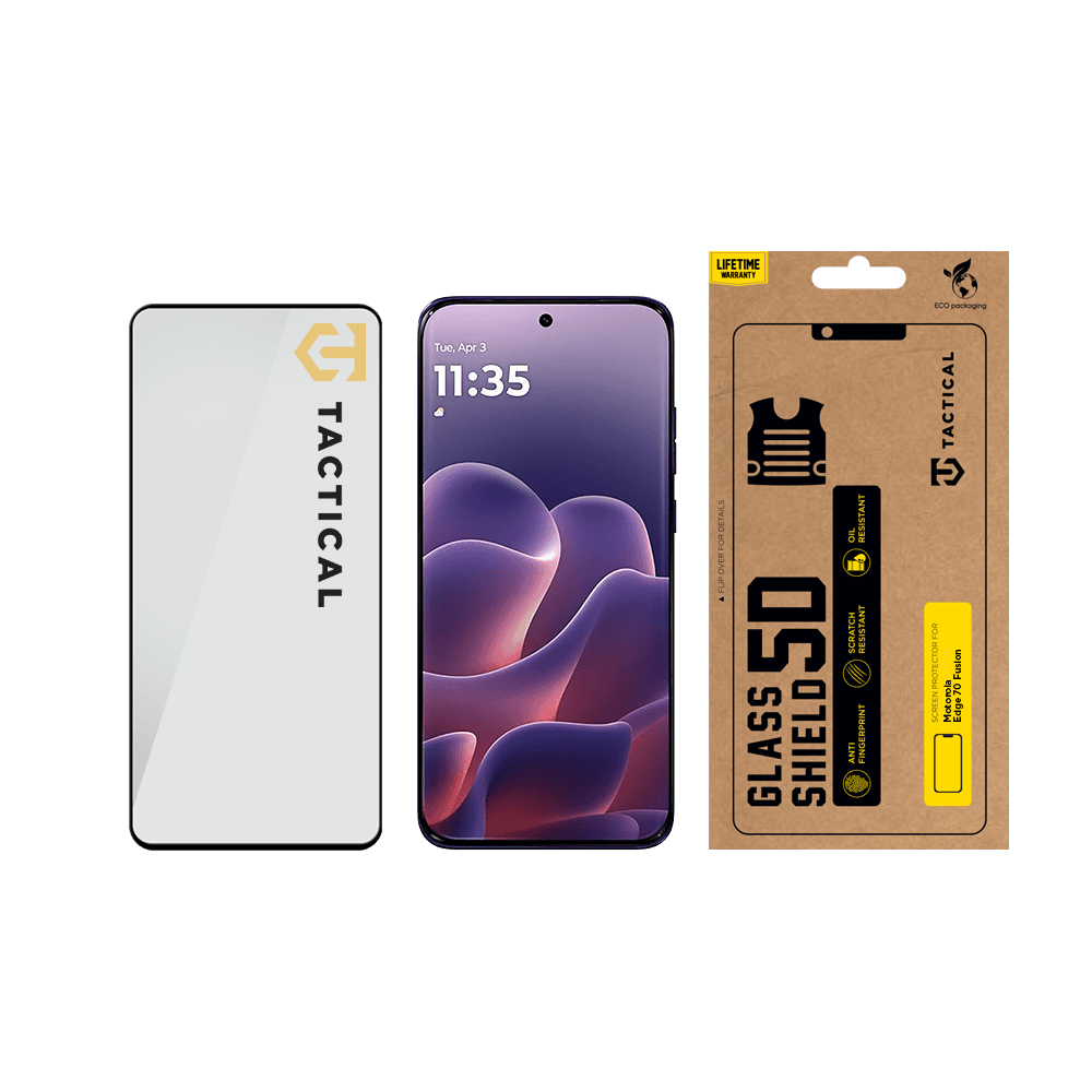Tvrzené sklo Tactical Glass Shield 5D pro Motorola Edge 70 Fusion Black - náhled 3