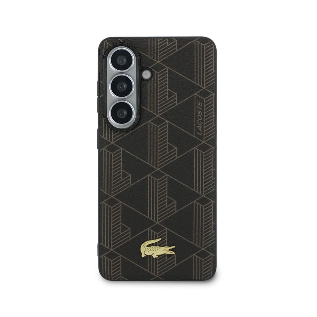 Zadní kryt Lacoste PVC Blend Monogram Gold Logo Magnetic pro Samsung Galaxy S26+ hnědý - náhled 3