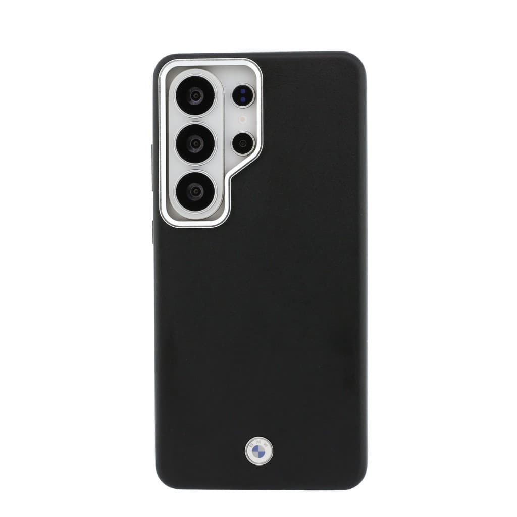 Zadní kryt BMW Signature PU Leather Metal Logo Magnetic pro Samsung Galaxy S26 Ultra černý - náhled 3
