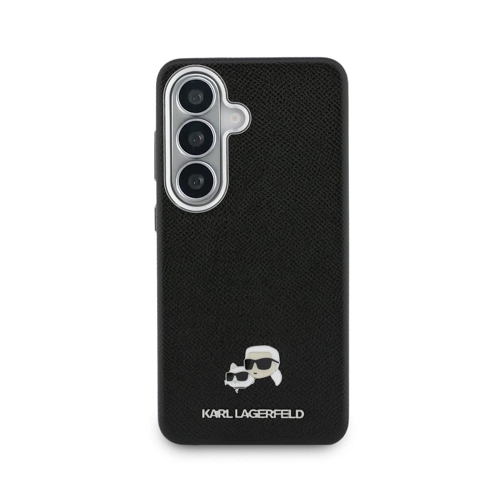 Zadní kryt Karl Lagerfeld Grained PU Leather K&amp;CH Heads Magnetic pro Samsung Galaxy S26 černý - náhled 3