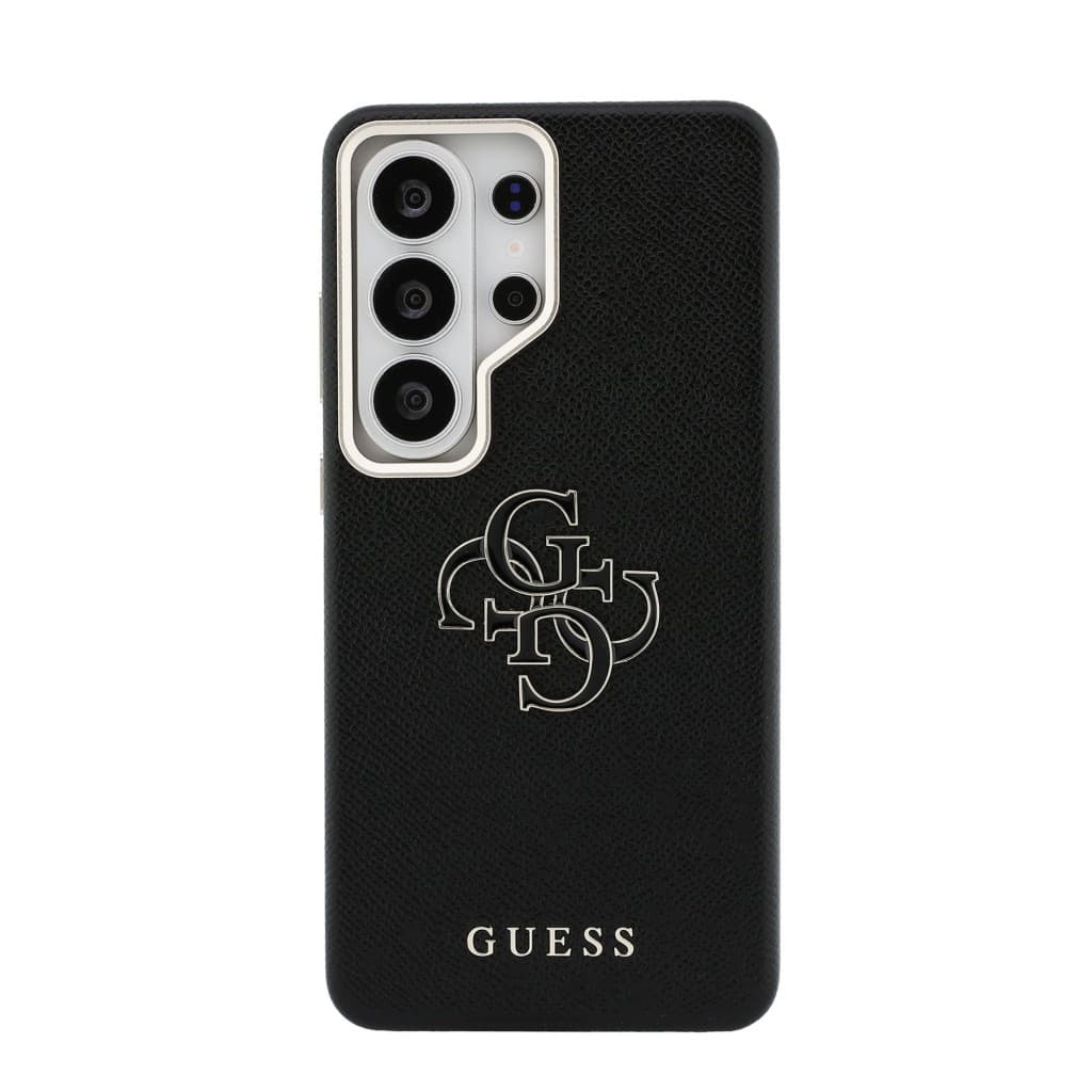 Zadní kryt Guess PU 4G Resin Metal Logo pro Samsung Galaxy S26 Ultra černý - náhled 3