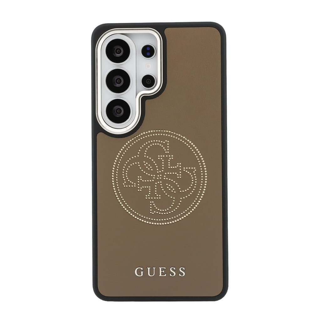 Zadní kryt Guess PU Perforated 4G Logo Magnetic pro Samsung Galaxy S26 Ultra hnědý - náhled 3