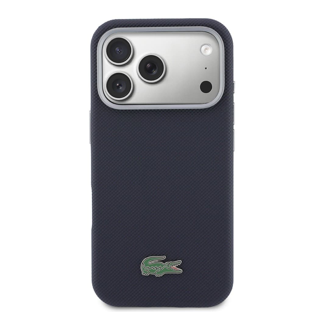Zadní kryt Lacoste PVC Petit Pique Semi Wrap MagSafe pro iPhone 17 Pro Navy - náhled 3