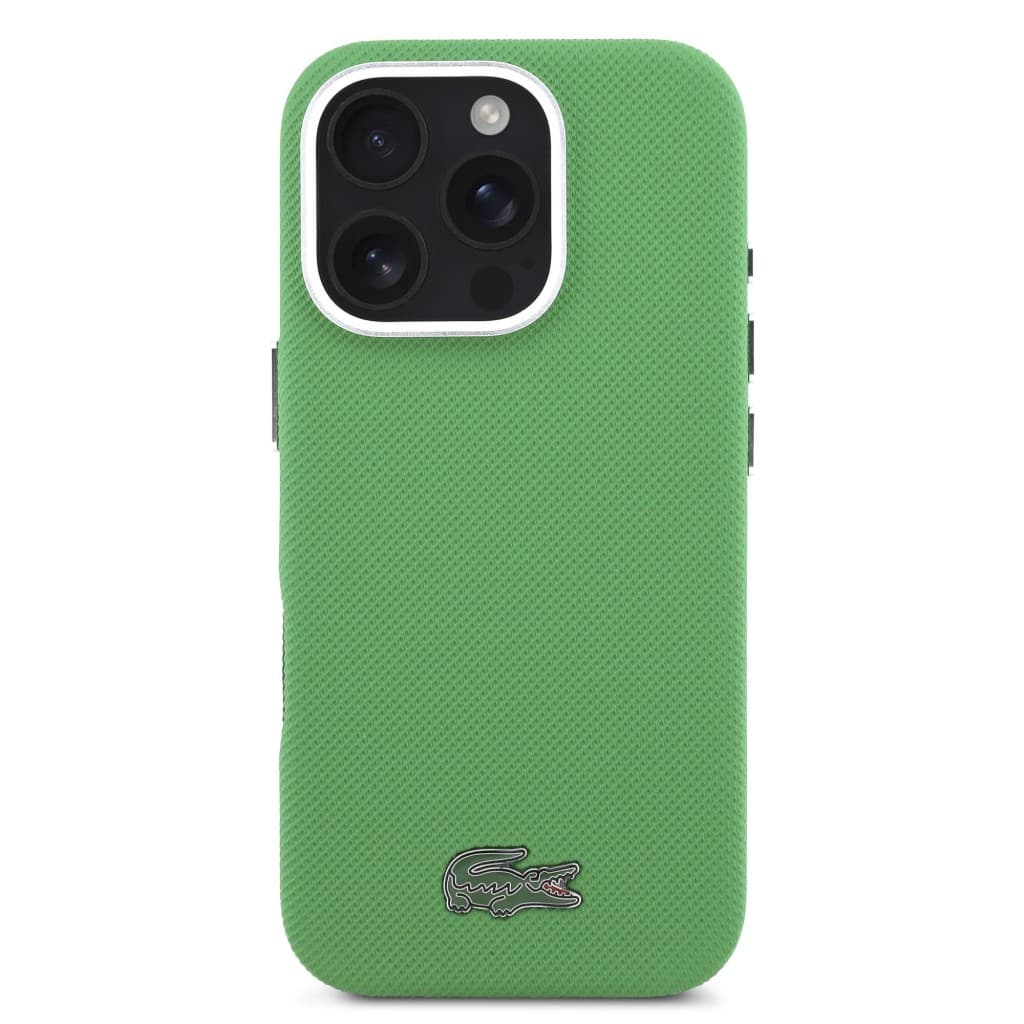 Zadní kryt Lacoste PVC Iconic Petit Pique Metal Logo MagSafe pro iPhone 16 Pro Estragon Green - náhled 3