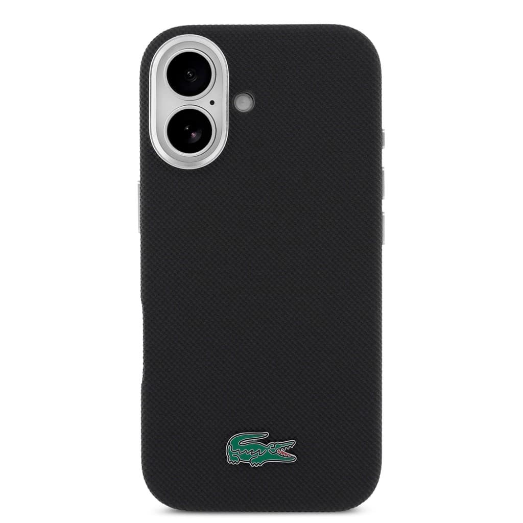 Zadní kryt Lacoste PVC Iconic Petit Pique Metal Logo MagSafe pro iPhone 16 černý - náhled 3