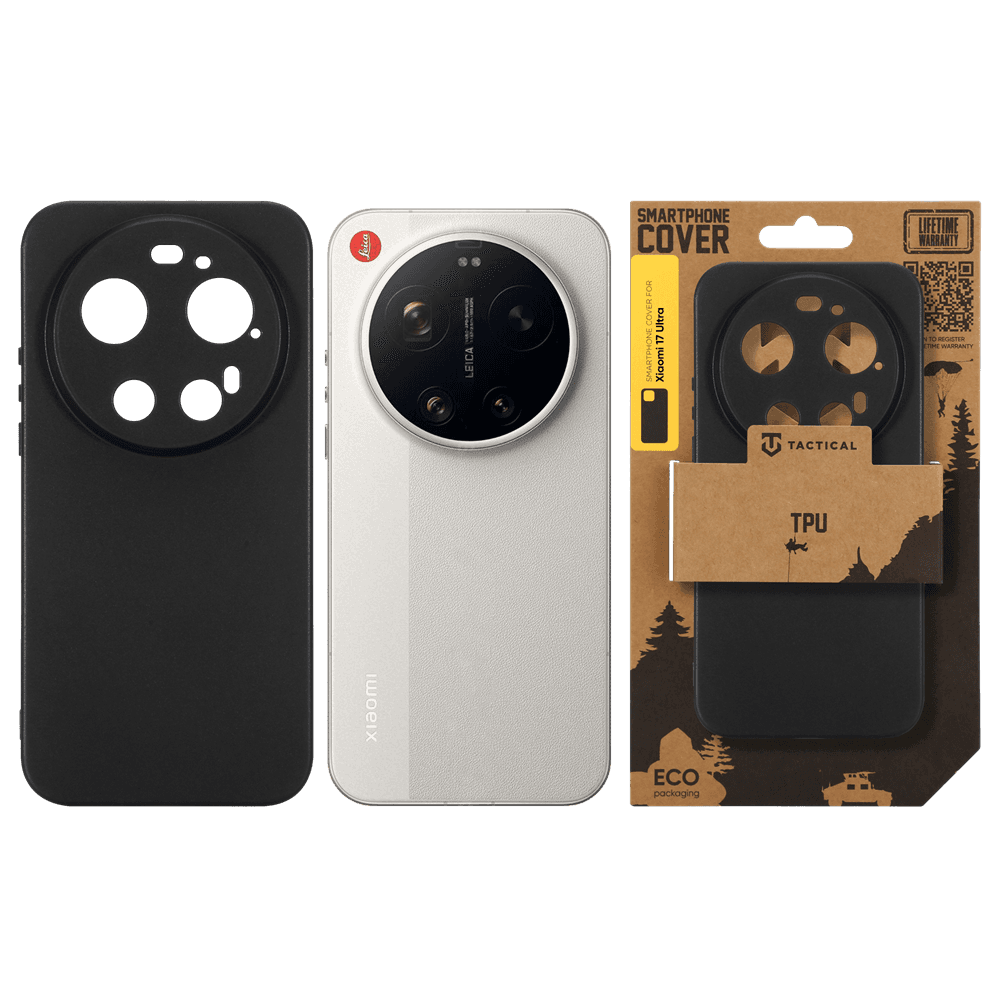 Kryt Tactical TPU pro Xiaomi 17 Ultra černý - náhled 3