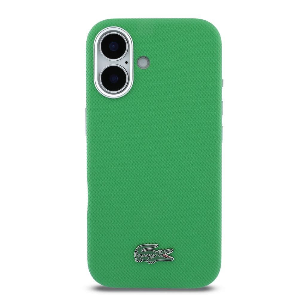 Zadní kryt Lacoste PVC Iconic Petit Pique Metal Logo MagSafe pro iPhone 16 Estragon Green - náhled 3
