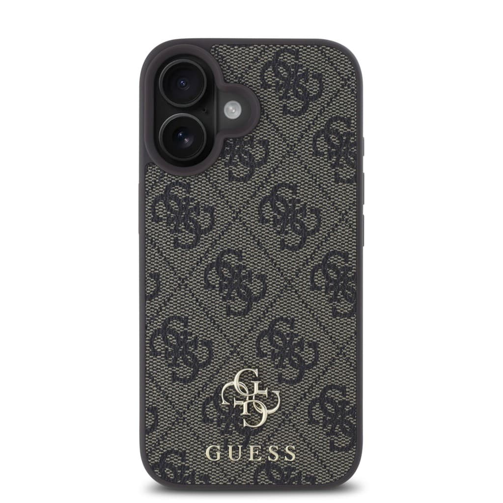Zadní kryt Guess PU 4G Small Metal Logo MagSafe pro iPhone 16 Plus hnědý - náhled 3