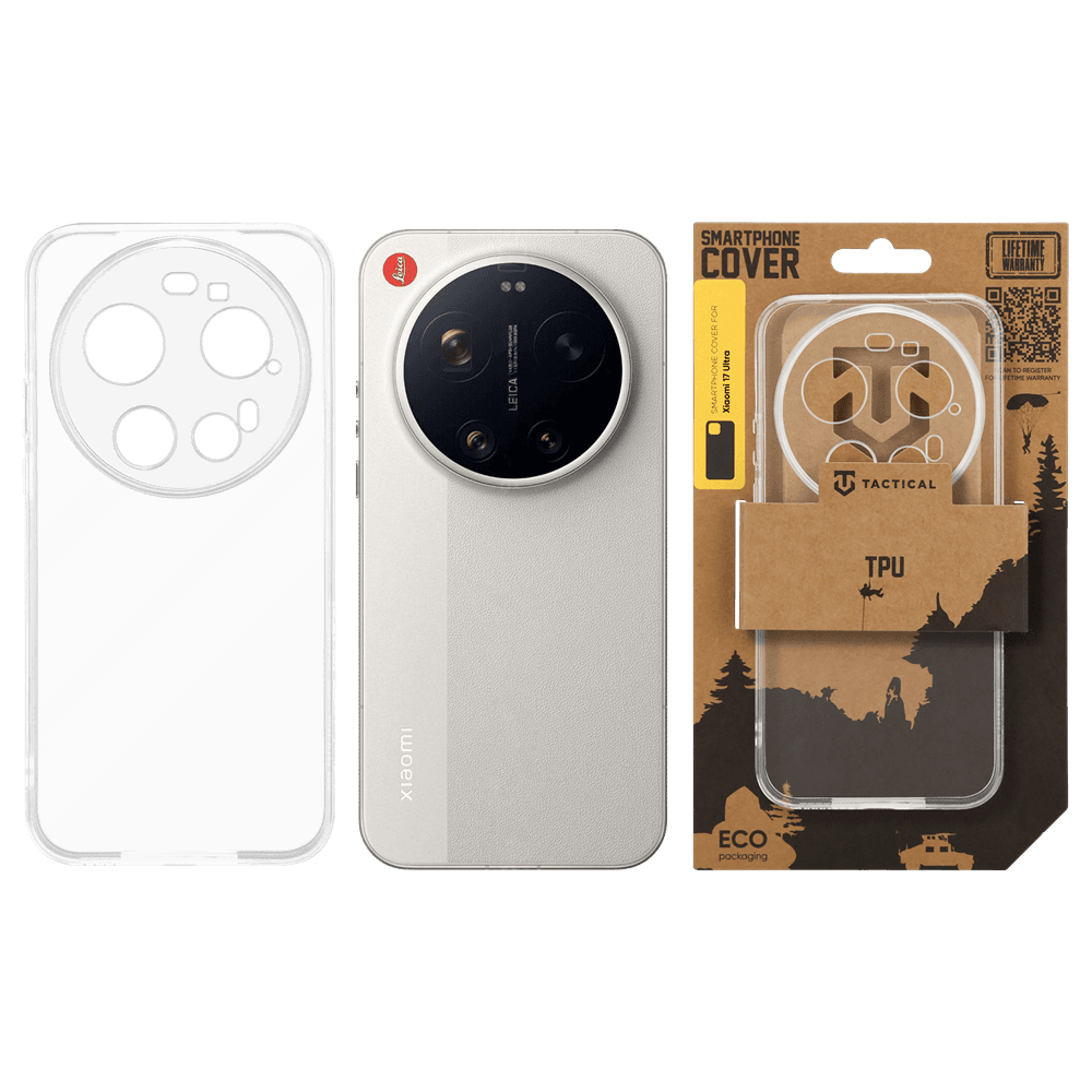 Kryt Tactical TPU pro Xiaomi 17 Ultra průhledný - náhled 3