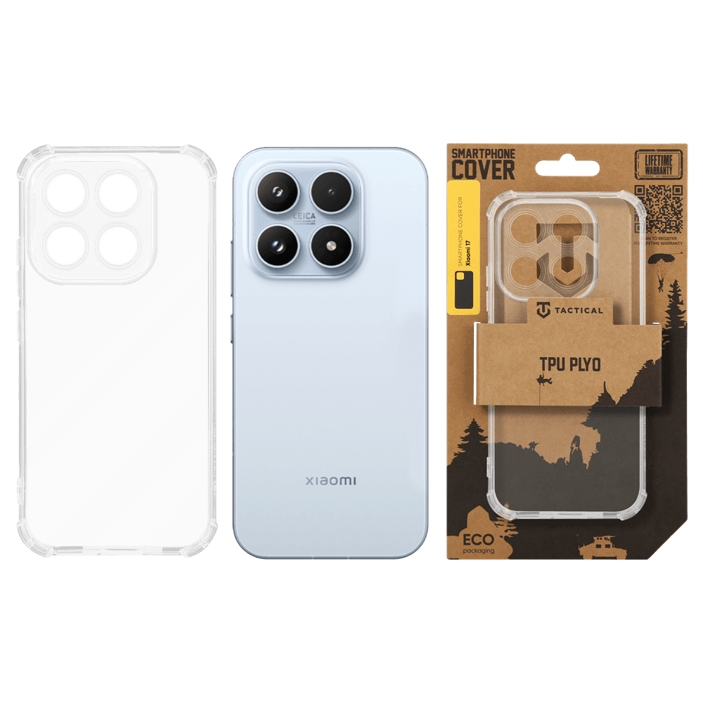 Kryt Tactical TPU Plyo pro Xiaomi 17 průhledný - náhled 3