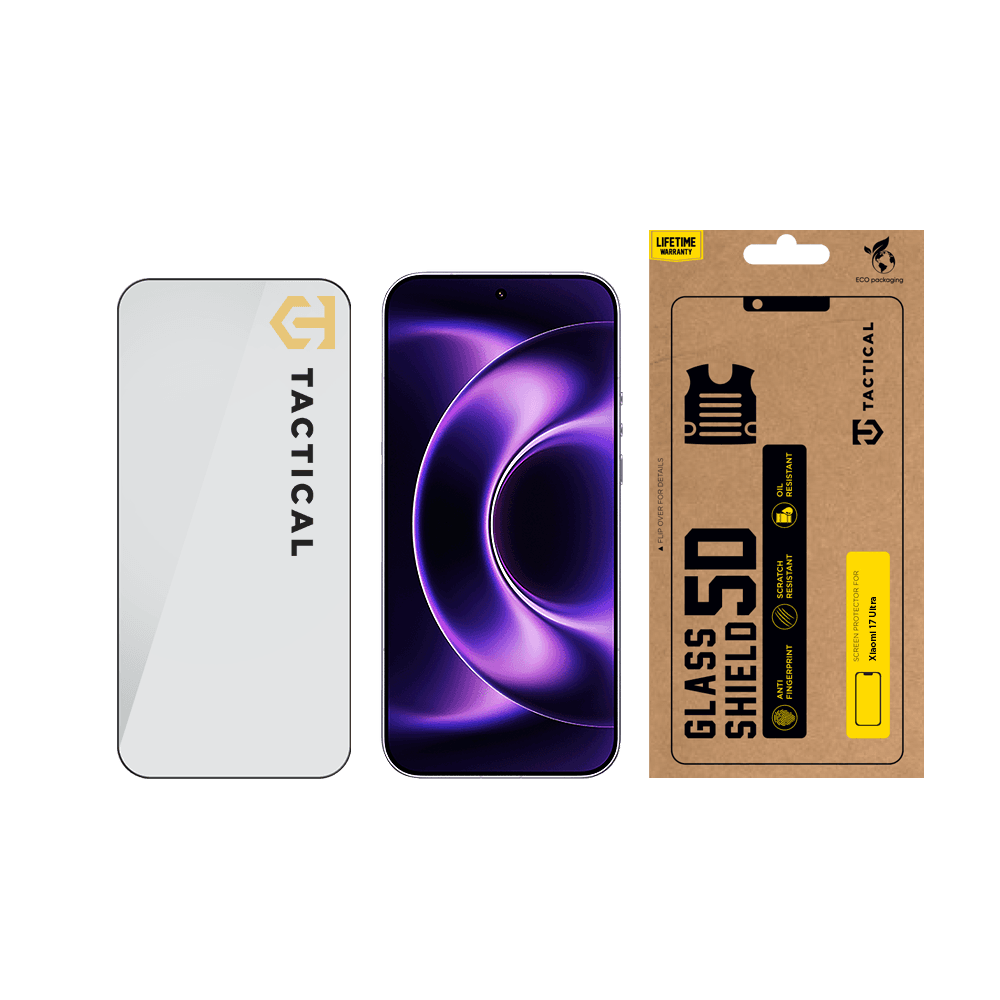 Tvrzené sklo Tactical Glass Shield 5D pro Xiaomi 17 Ultra černé - náhled 3