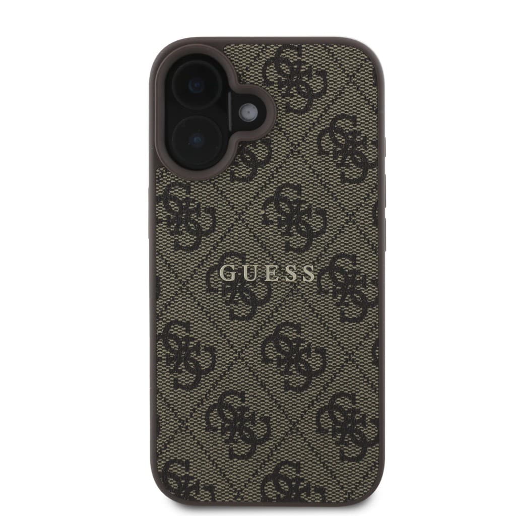 Zadní kryt Guess PU 4G Classic Logo MagSafe pro iPhone 16 Plus hnědý - náhled 3