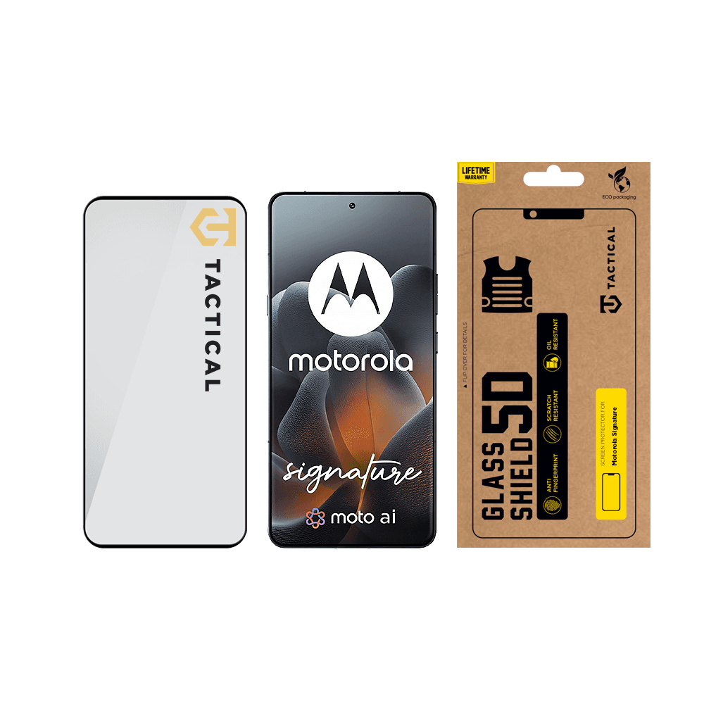 Tvrzené sklo Tactical Glass Shield 5D pro Motorola Signature černé - náhled 3