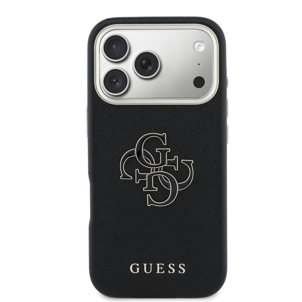 Zadní kryt Guess PU Resin Logo pro iPhone 17 Pro Max černý - náhled 3