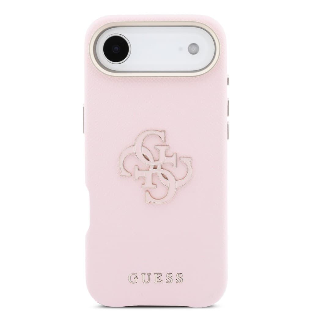 Zadní kryt Guess PU Resin Logo pro iPhone Air růžový - náhled 3
