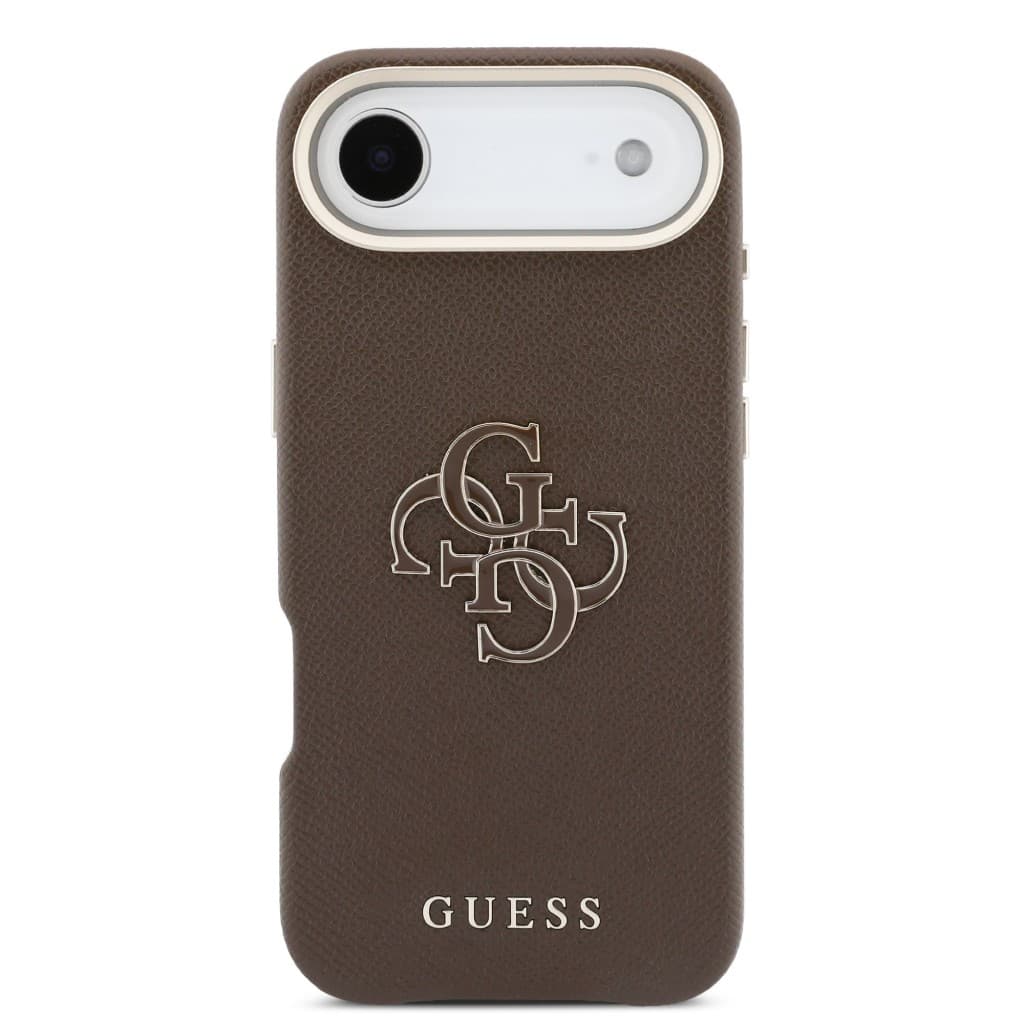 Zadní kryt Guess PU Resin Logo pro iPhone Air hnědý - náhled 3