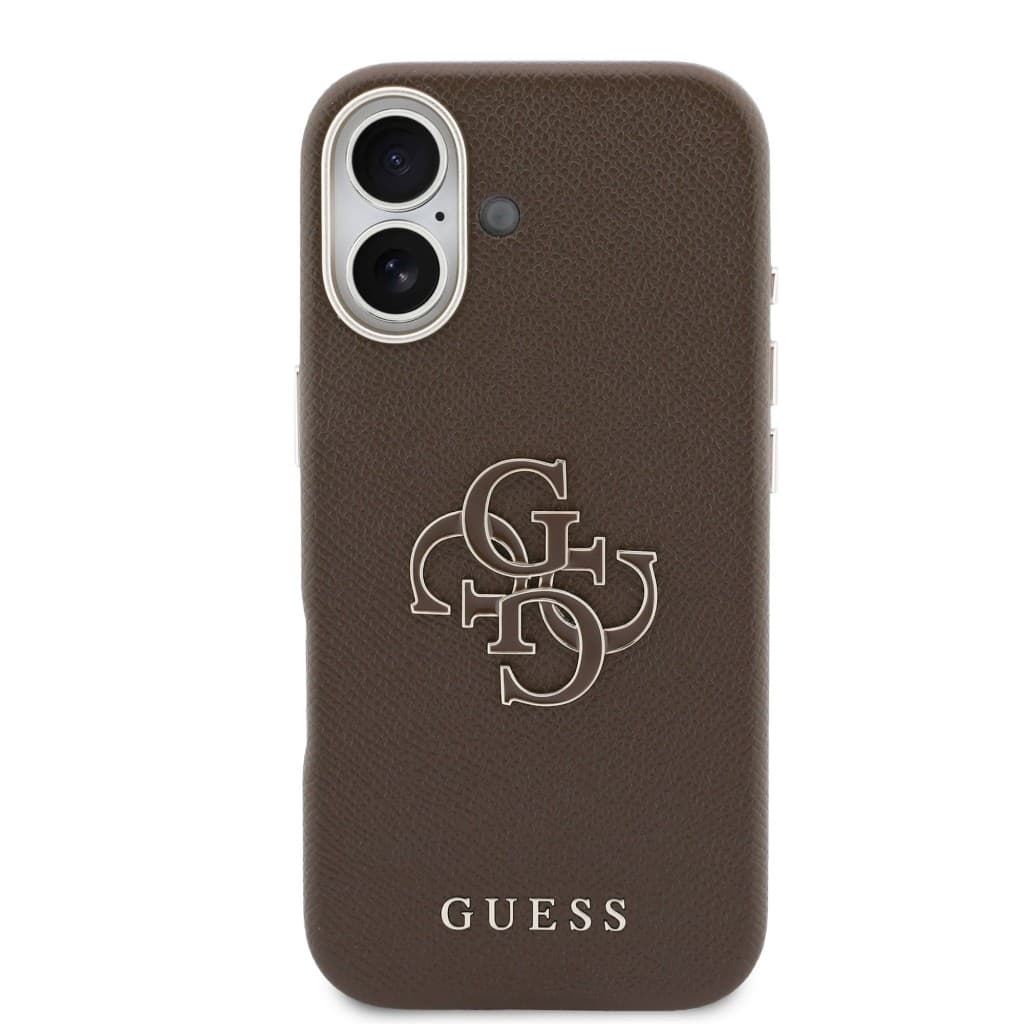Zadní kryt Guess PU Resin Logo pro iPhone 17 hnědý - náhled 3
