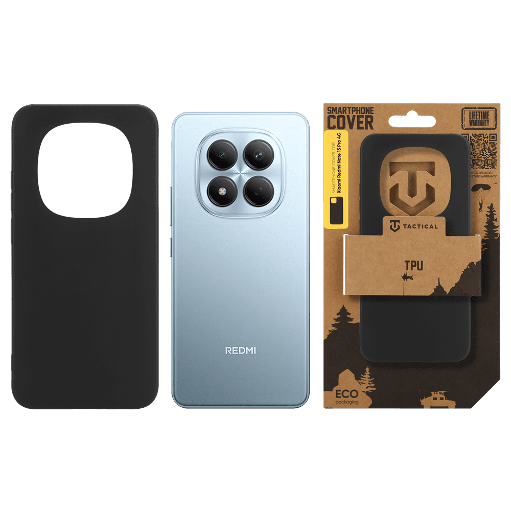 Kryt Tactical TPU pro Xiaomi Redmi Note 15 Pro 4G černý - náhled 3