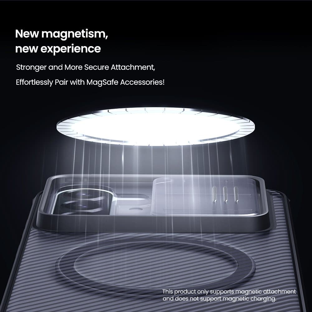 Kryt zadní magnetický Nillkin CamShield PRO pro Samsung Galaxy A57 průhledně černý - náhled 3