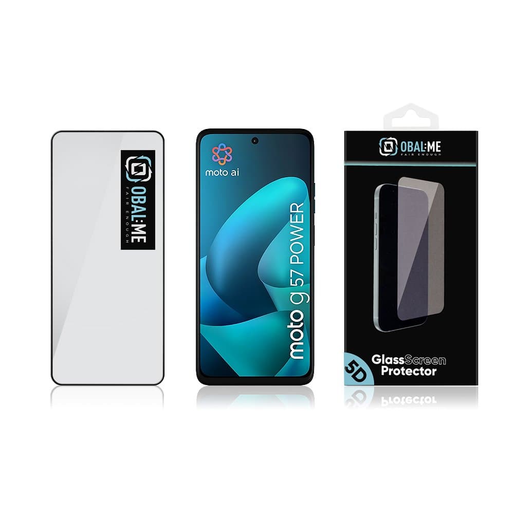 Tvrzené sklo OBAL:ME 5D pro Motorola G57 Power černé - náhled 3