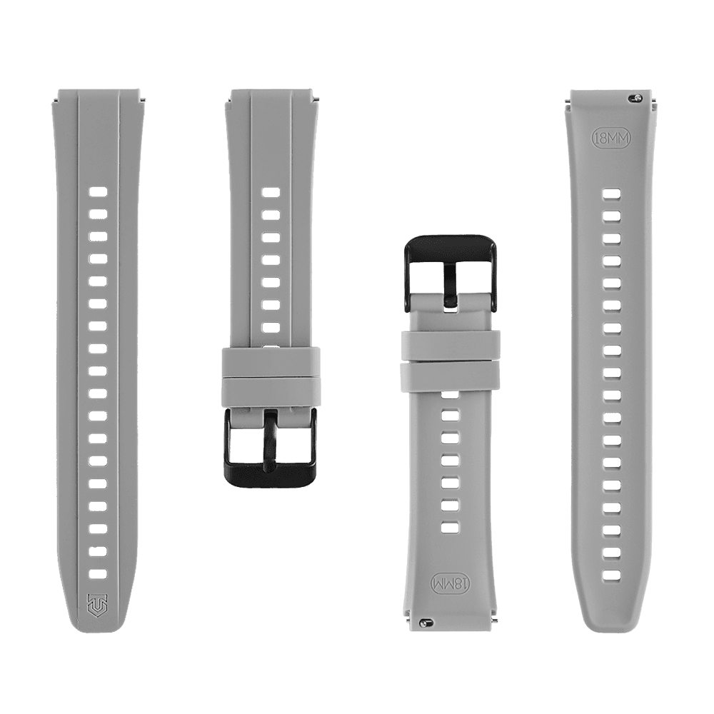 Řemínek Tactical Quick Release silikonový 18mm šedý - náhled 3