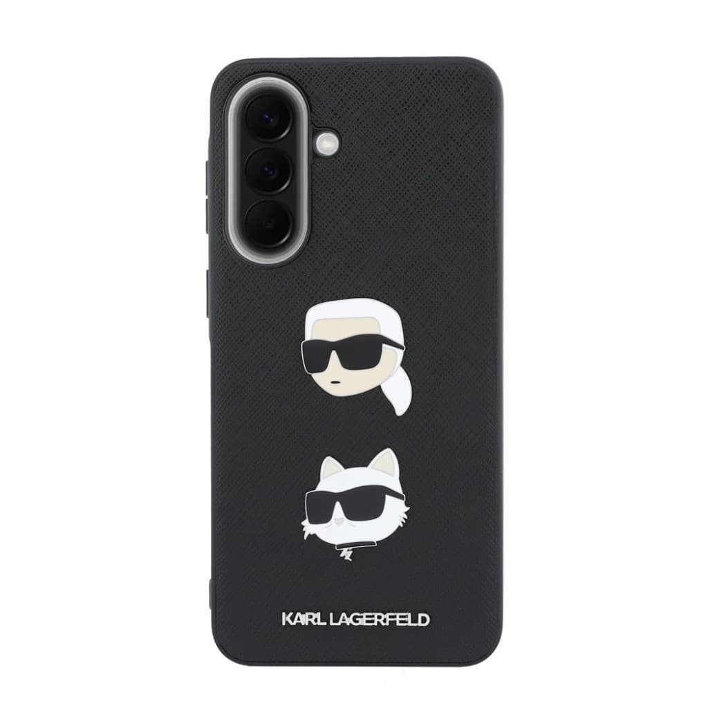 Kryt Karl Lagerfeld Liquid Silicone Metal Karl and Choupette pro Samsung Galaxy A57 černý - náhled 3