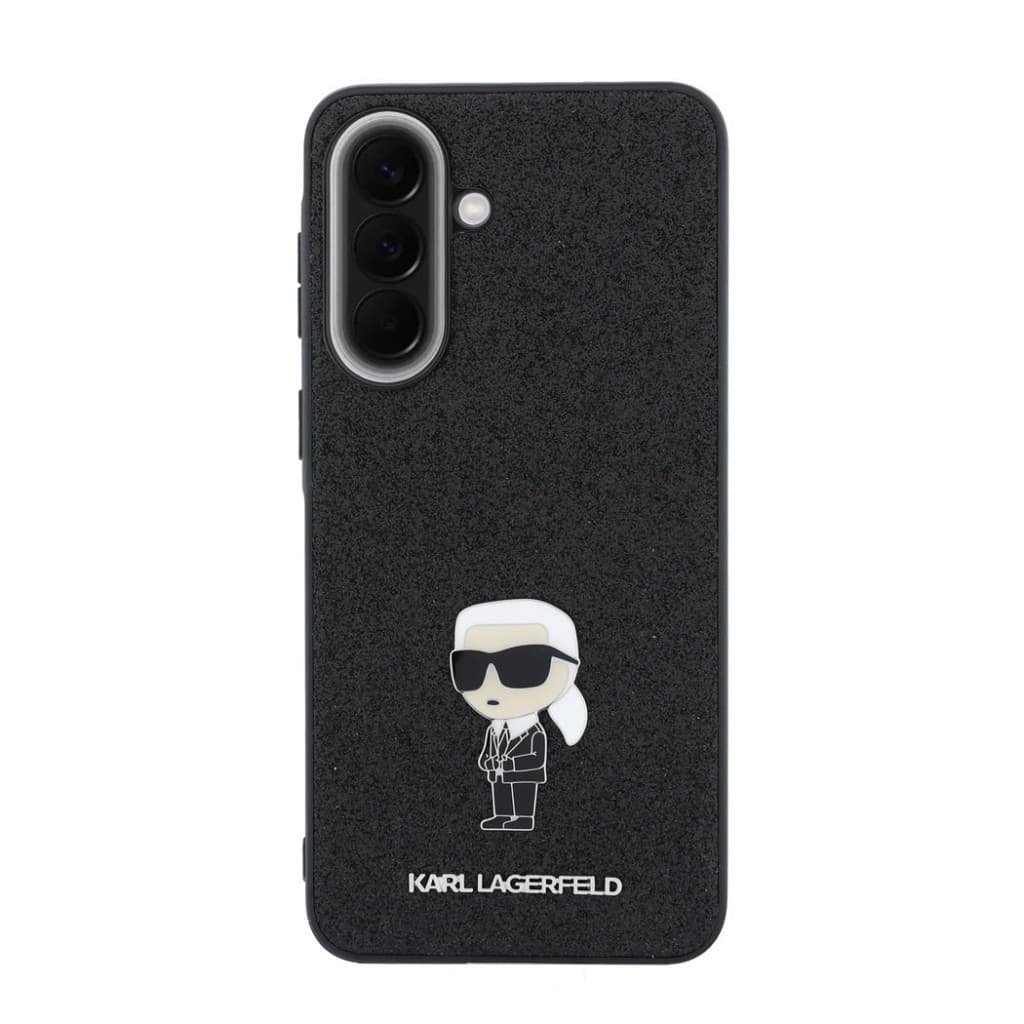 Kryt Karl Lagerfeld Fixed Glitter Metal Ikonik pro Samsung Galaxy A57 černý - náhled 3